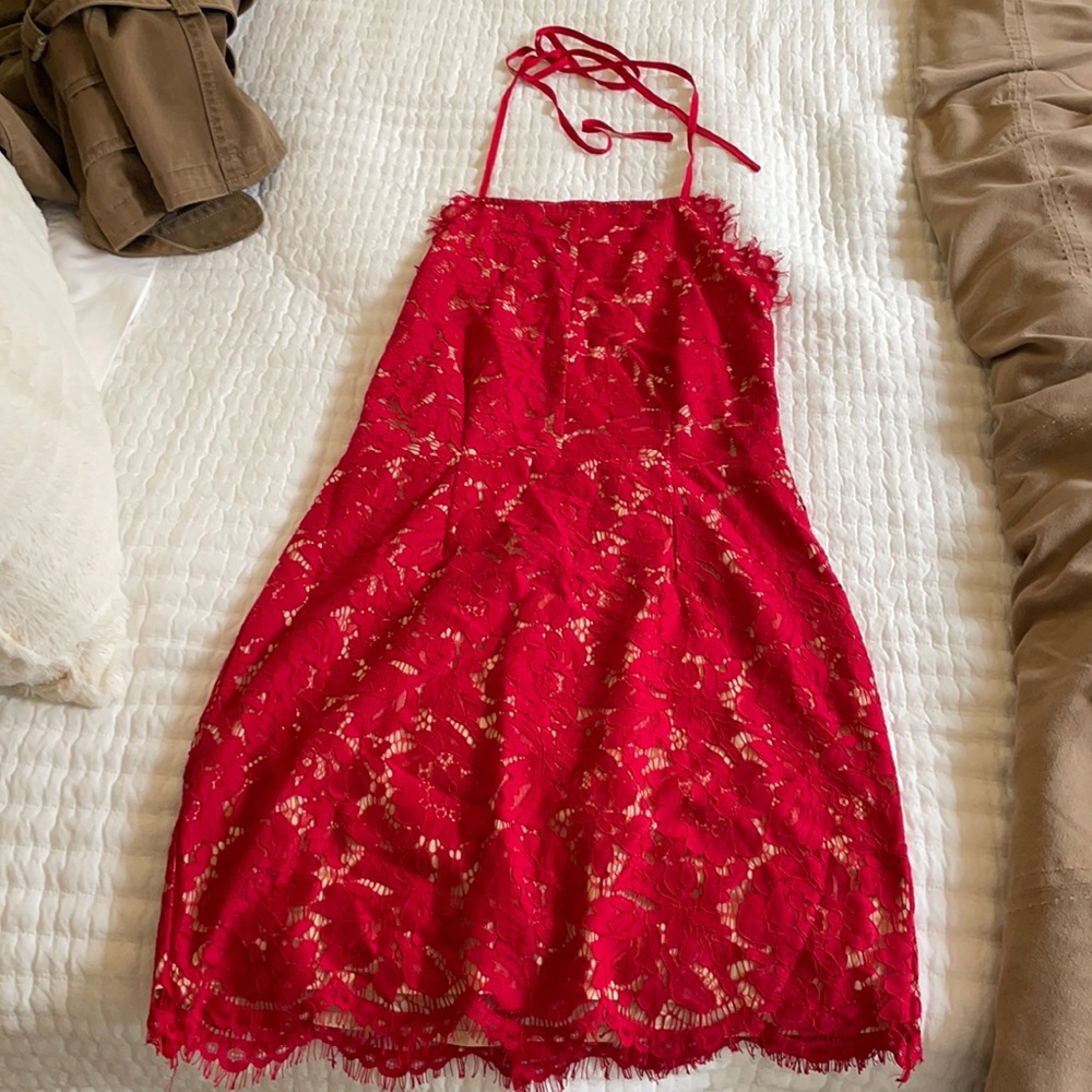 Red lace formal tobi dress